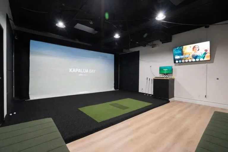 Simulator bay ready for a private event